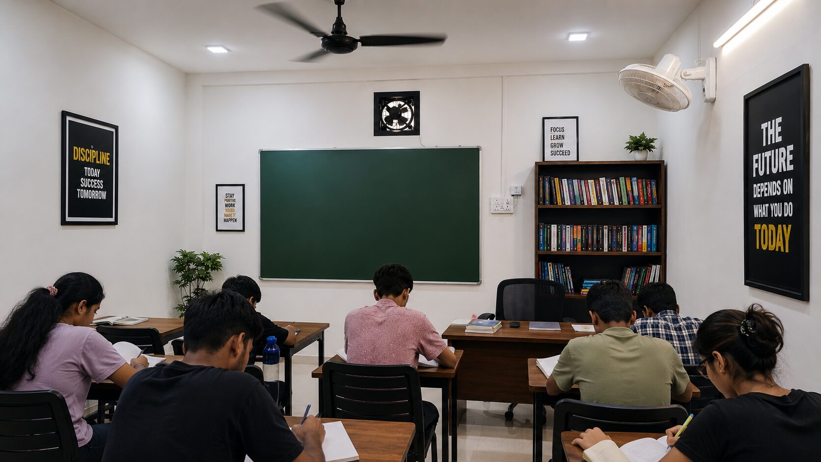 Students in a commerce class at Arti Commerce Classes